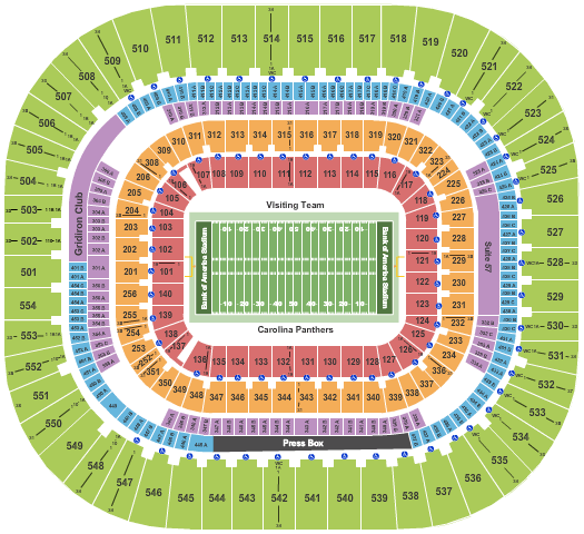 Bank Of America Stadium Duke's Mayo Bowl Seating Chart